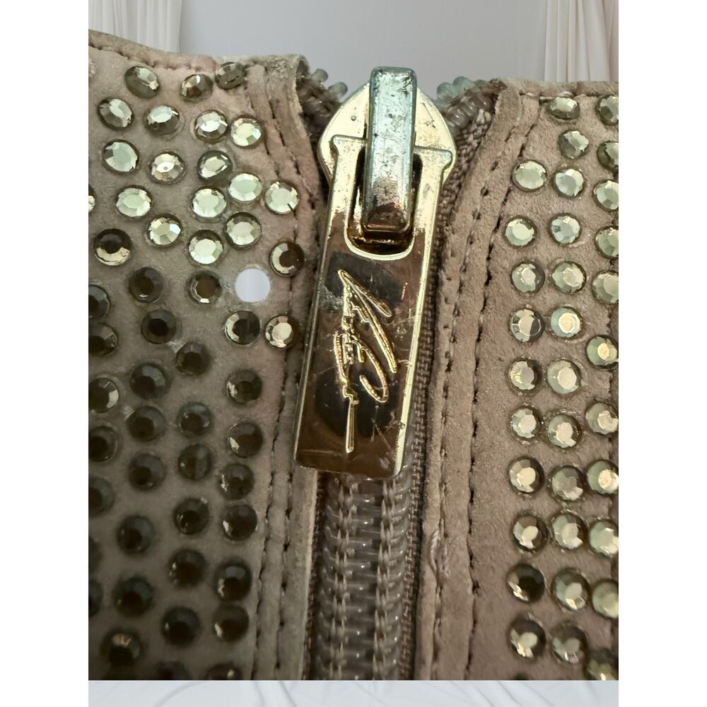 Luxury Vi-Tara Rhinestone Stiletto Boots | Italian Leather Sole | Size 7.5M - Picture 6 of 8
